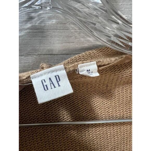 GAP Hooded Cardigan Open Front Brown Womens Medium - Picture 6 of 6
